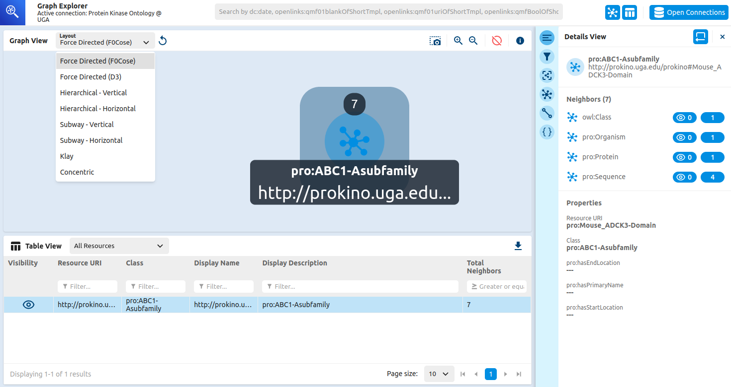 Graph View in AWS Graph Explorer